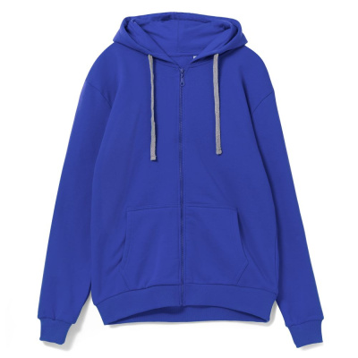 Толстовка с капюшоном на молнии Unit Siverga ярко-синяя, размер XS