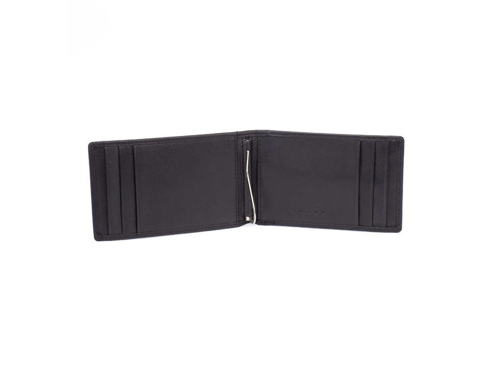 Зажим для денег Cross Classics Black, кожа наппа, гладкая, чёрный, 11 х 1,5 х 7 см