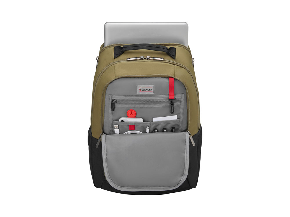 Рюкзак Crinio WENGER 16'', зеленый, полиэстер, 34 x 24 x 45 см, 24 л
