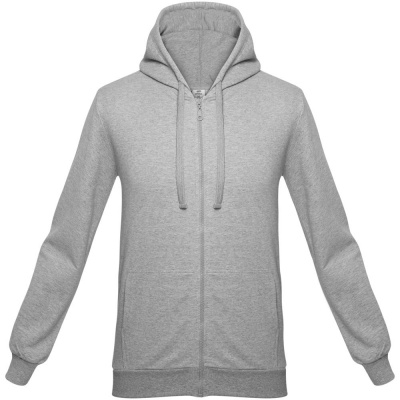 Толстовка на молнии с капюшоном Unit Siverga серый меланж, размер M