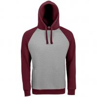 Каталог Толстовка унисекс Seattle, серый меланж с бордовым от интернет-магазина «7 Сувениров»