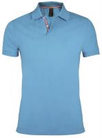 Каталог Рубашка поло мужская Patriot 200, голубая от интернет-магазина «7 Сувениров»