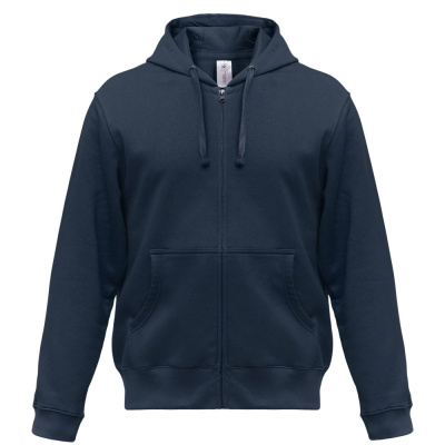 Толстовка мужская Hooded Full Zip темно-синяя, размер S