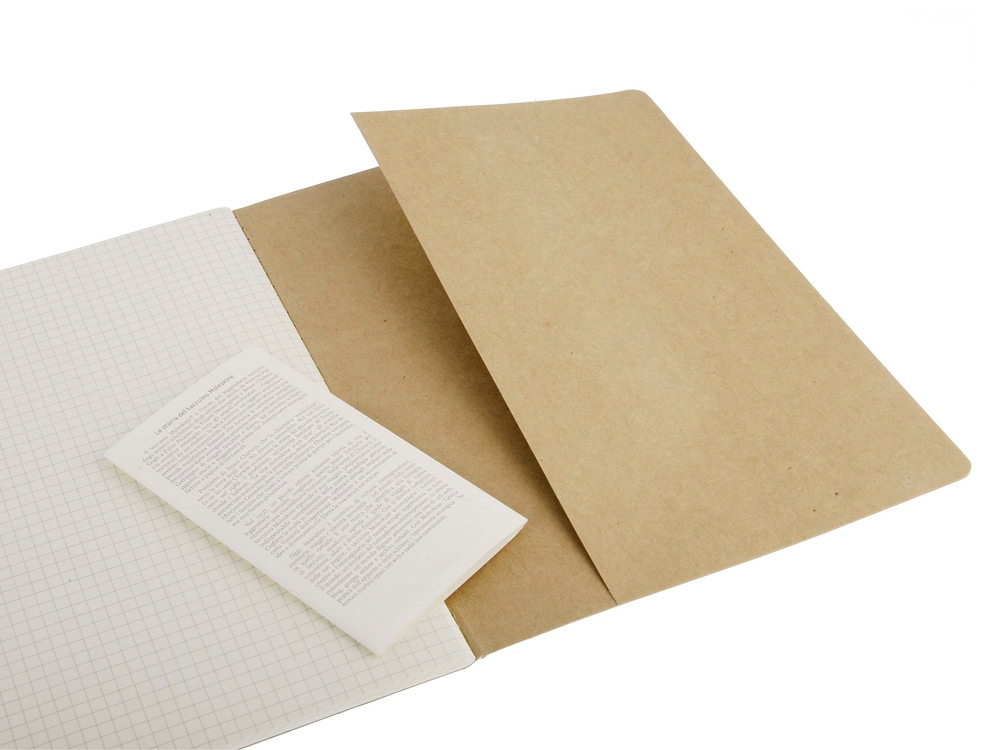 Записная книжка Moleskine Cahier (в клетку, 3 шт.), ХLarge (19х25см), бежевый