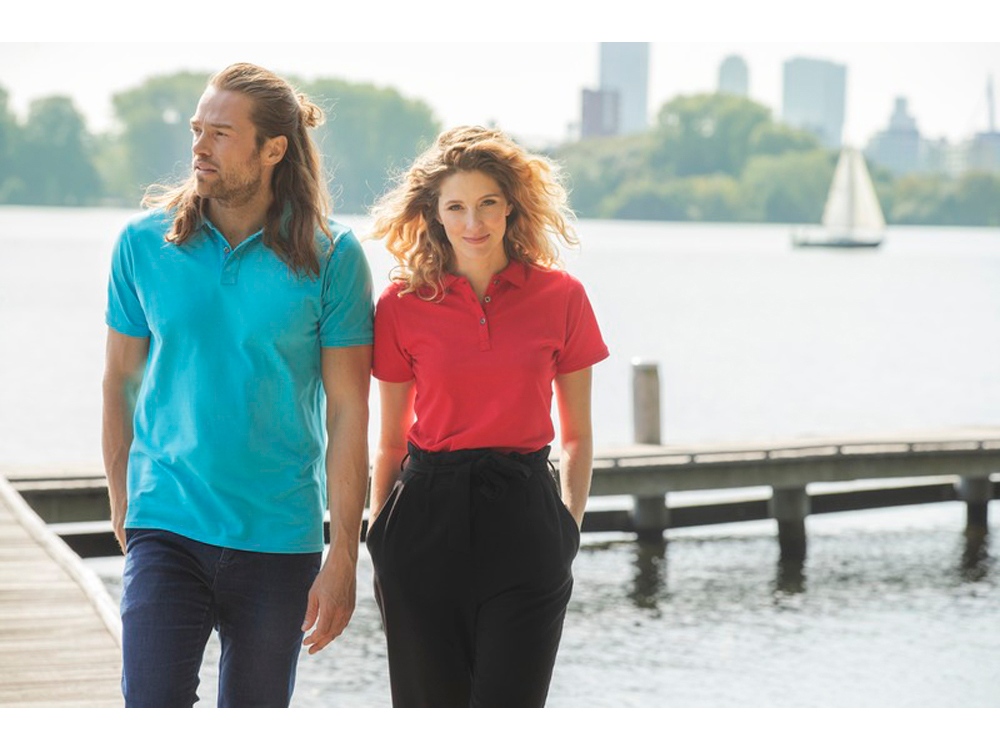 Женское Beryl поло из переработанных органических материалов с коротким рукавом, nxt blue