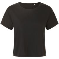 Каталог Футболка укороченная женская MAEVA, черная от интернет-магазина «7 Сувениров»