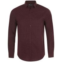 Каталог Рубашка мужская Becker Men, бордовая с белым от интернет-магазина «7 Сувениров»