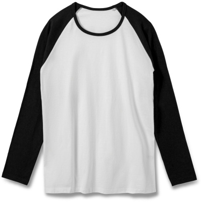 Футболка женская с длинным рукавом Milky LSL белая с черным, размер S