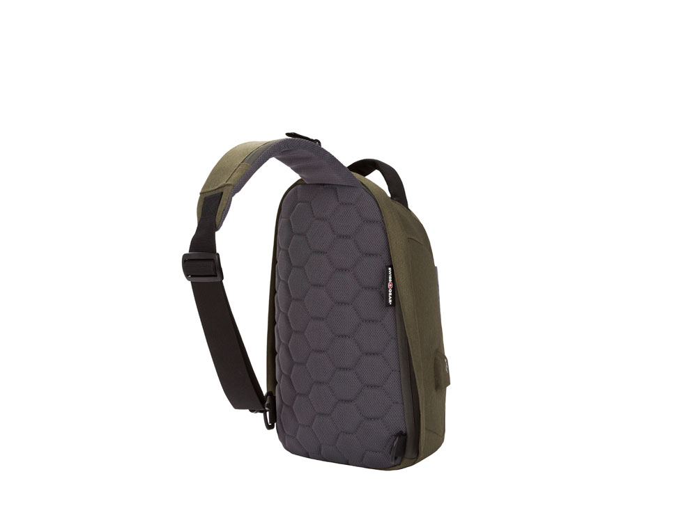 Рюкзак-антивор SWISSGEAR, Heather 600D, 21 x 12,5 x 34 см, 8,5 л, хаки