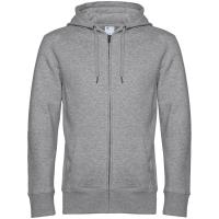 Каталог Толстовка с капюшоном на молнии унисекс King, серый меланж от интернет-магазина «7 Сувениров»