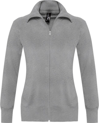 Толстовка женская на молнии Soda 280 серый меланж, размер S