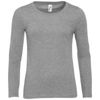 Каталог Футболка женская с длинным рукавом Majestic 150, серый меланж от интернет-магазина «7 Сувениров»