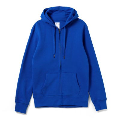 Толстовка с капюшоном на молнии унисекс King, ярко-синяя, размер XS