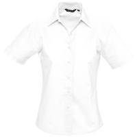 Каталог Рубашка женская с коротким рукавом Elite, белая от интернет-магазина «7 Сувениров»