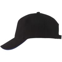 Каталог Бейсболка Long Beach, черная с ярко-синим от интернет-магазина «7 Сувениров»