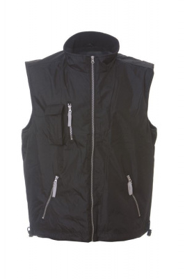 Жилет мужской "PORTUGAL", черный, S, осн.ткань:100% полиэстер; подкладка:100% флис, 200 г/м2
