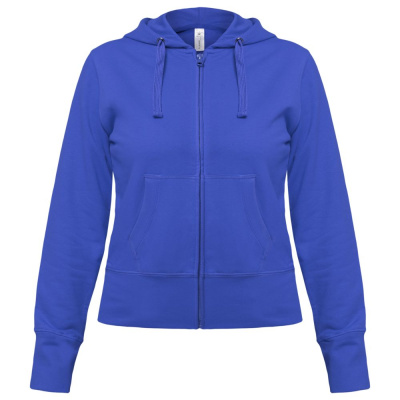 Толстовка женская Hooded Full Zip ярко-синяя, размер XS