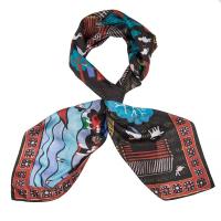 Каталог ПЛАТОК "ДЕРЕВНЯ" 120х120 ШЕЛК от интернет-магазина «7 Сувениров»