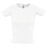 Каталог Футболка женская с круглым вырезом Lady 220 белая от интернет-магазина «7 Сувениров»