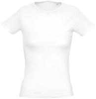 Каталог Футболка стретч женская MIAMI 170 белая от интернет-магазина «7 Сувениров»