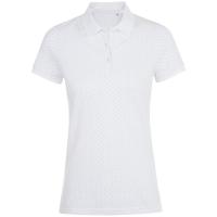 Каталог Рубашка поло женская Brandy Women, белая с темно-синим от интернет-магазина «7 Сувениров»