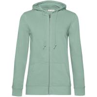 Каталог Толстовка на молнии с капюшоном женская BNC Organic, серо-зеленая от интернет-магазина «7 Сувениров»