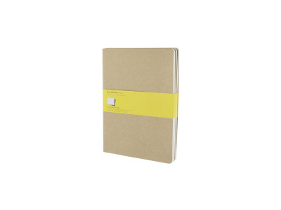 Записная книжка Moleskine Cahier (в клетку, 3 шт.), ХLarge (19х25см), бежевый