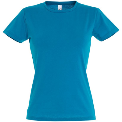 Футболка женская Miss 150 ярко-бирюзовая, размер S