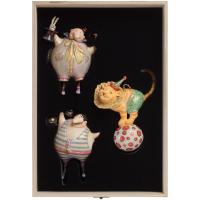 Каталог Набор из 3 елочных игрушек Circus Collection: фокусник, силач и лев от интернет-магазина «7 Сувениров»