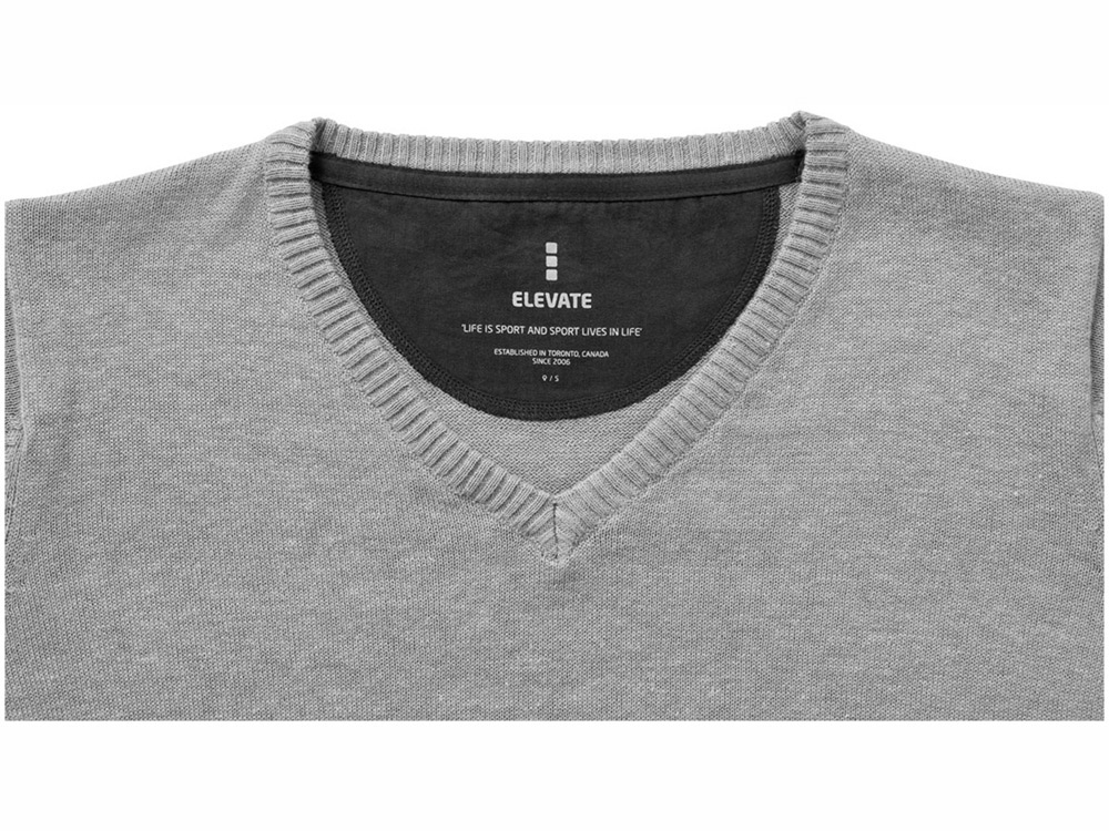 Пуловер Spruce женский с V-образным вырезом, серый меланж