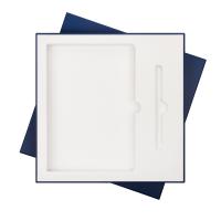 Каталог ПОДАРОЧНАЯ КОРОБКА ПОД ЕЖЕДНЕВНИК+РУЧКА, СИНЯЯ, 260*260 мм, светлый ложемент от интернет-магазина «7 Сувениров»