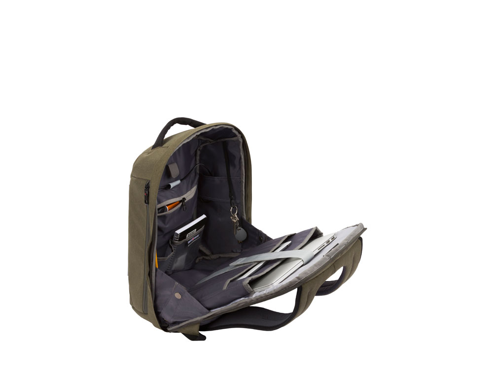 Рюкзак-антивор SWISSGEAR 15'', Heather 600D, 31 x 16 x 47 см, 23 л, хаки