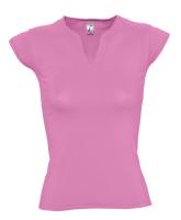 Каталог Футболка женская с оригинальным V-обр. вырезом MINT 170, розовая орхидея от интернет-магазина «7 Сувениров»