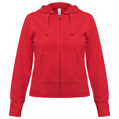 Каталог Толстовка женская Hooded Full Zip красная от интернет-магазина «7 Сувениров»