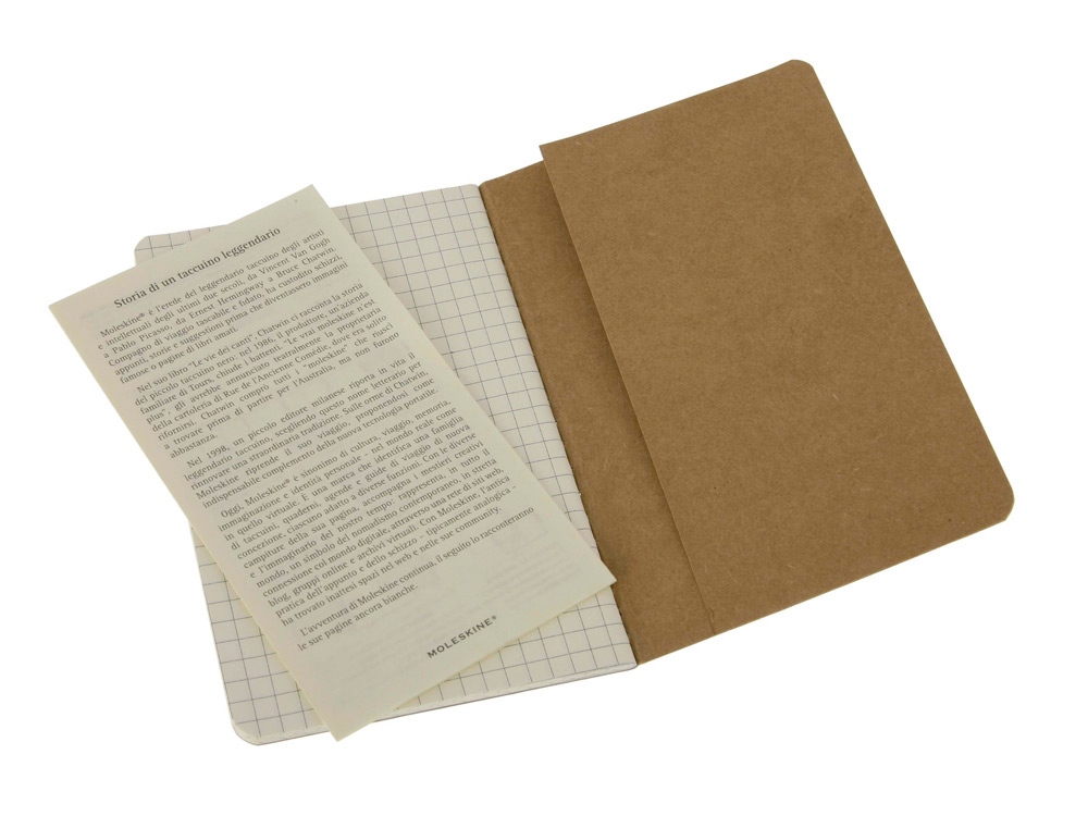 Записная книжка Moleskine Cahier (в клетку, 3 шт.), Pocket (9х14см), бежевый Записная книжка Moleskine Cahier (в клетку, 3 шт.), Pocket (9х14см), бежевый