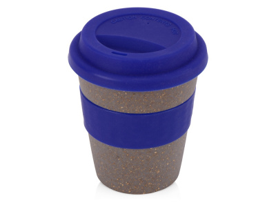 Стакан с силиконовой крышкой Café, синий