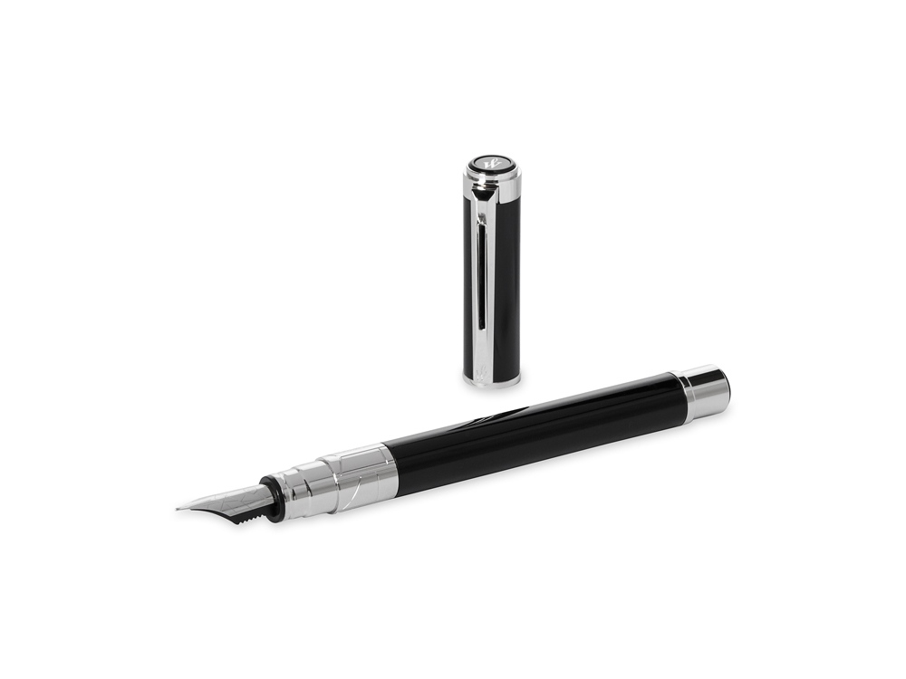 Ручка перьевая Waterman Perspective Black CT F, черный/серебристый
