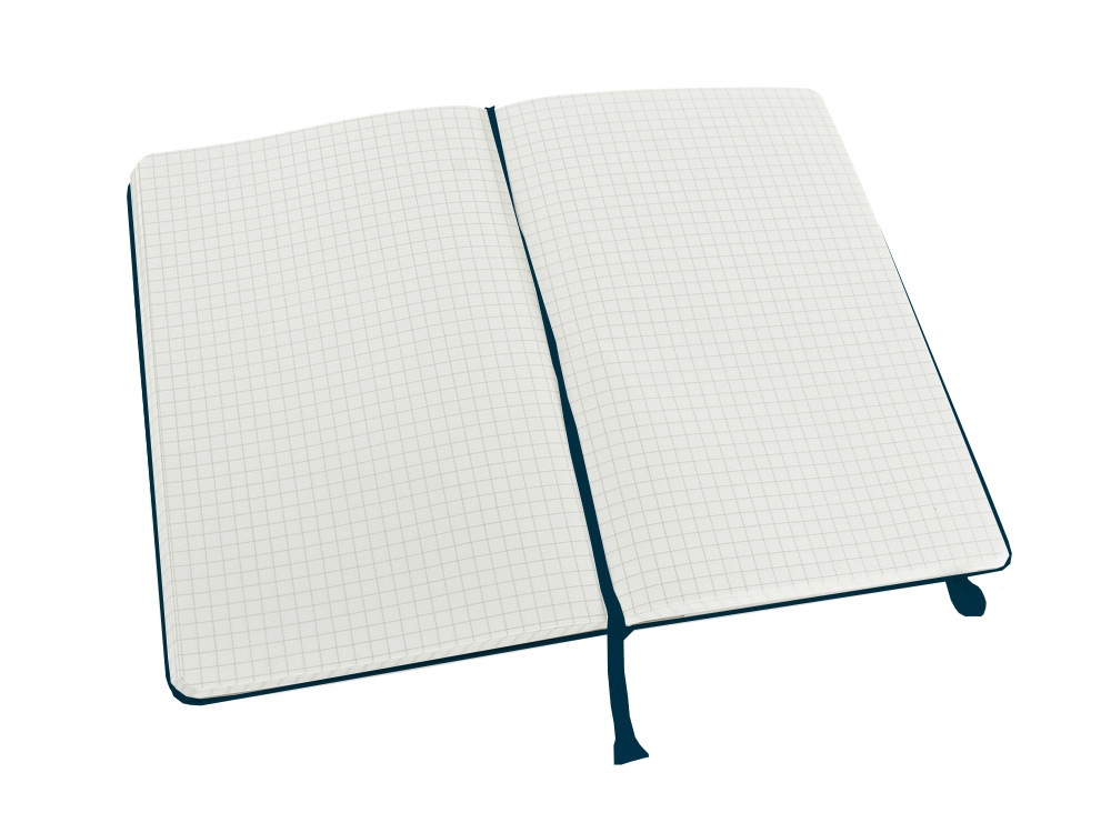 Записная книжка Moleskine Classic (в клетку) в твердой обложке, Large (13х21см), голубой сапфир Записная книжка Moleskine Classic (в клетку) в твердой обложке, Large (13х21см), голубой сапфир