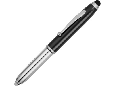 Ручка-стилус шариковая Xenon, черный/серебристый, черные чернила
