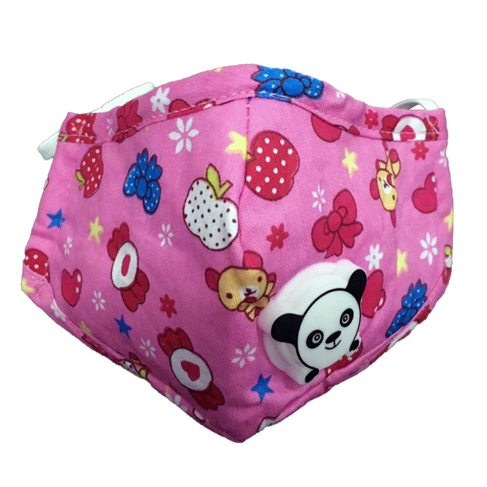 Каталог Маска из хлопка многоразовая детская с принтом 'Ягодка' с клапаном (фильтр PM 2.5 в комплекте) от интернет-магазина «7 Сувениров»