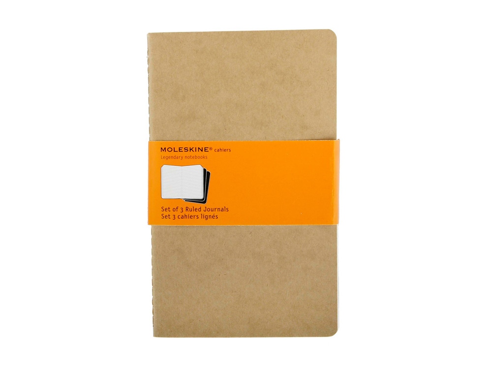 Записная книжка Moleskine Cahier (в линейку, 3 шт.), Large (13х21см), бежевый Записная книжка Moleskine Cahier (в линейку, 3 шт.), Large (13х21см), бежевый