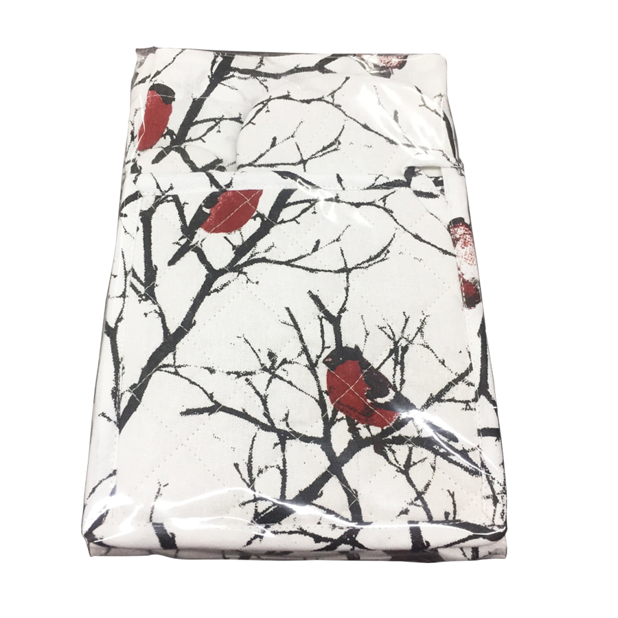 Подарочный набор  для кухни  "Снегири": передник и прихватки (2 шт)