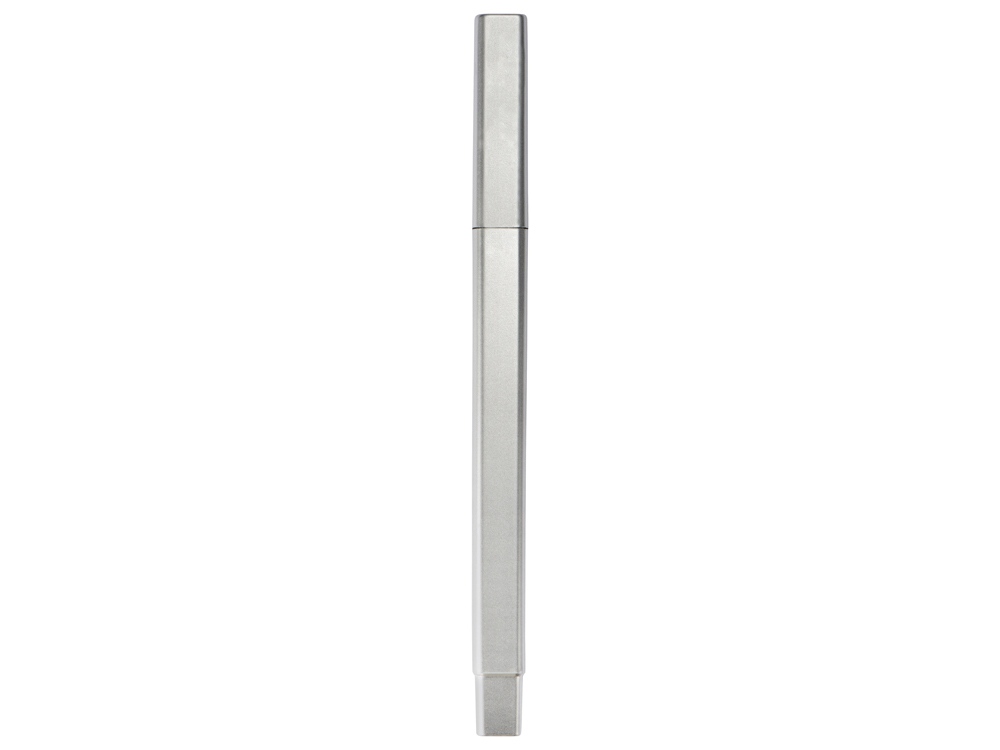 Ручка шариковая пластиковая Quadro, квадратный корпус, серебристый