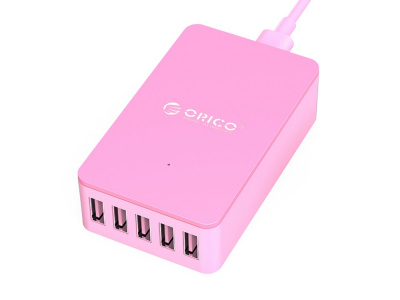 Зарядное устройство Orico CSE-5U (розовый) Зарядное устройство Orico CSE-5U (розовый)