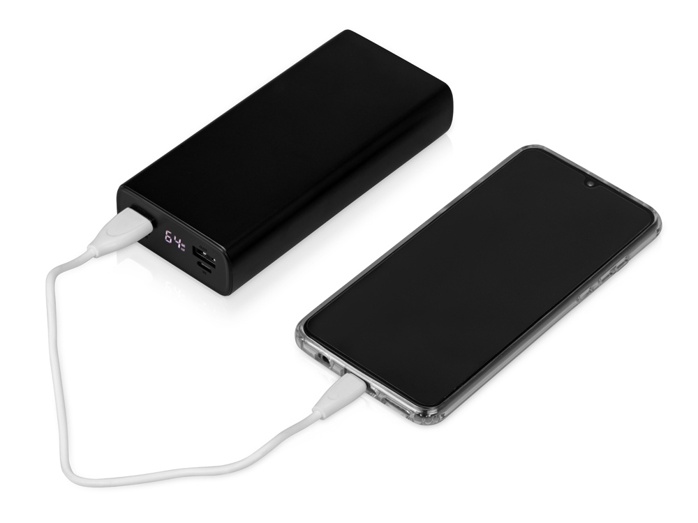 Портативное зарядное устройство PowerMax, 20000 mAh, PD + QC 3.0, черный Портативное зарядное устройство PowerMax, 20000 mAh, PD + QC 3.0, черный
