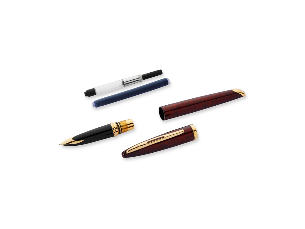 Ручка перьевая Waterman Carene Amber GT F, коричневый/золотистый