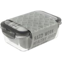 Каталог Ланчбокс Hard Work, серый от интернет-магазина «7 Сувениров»