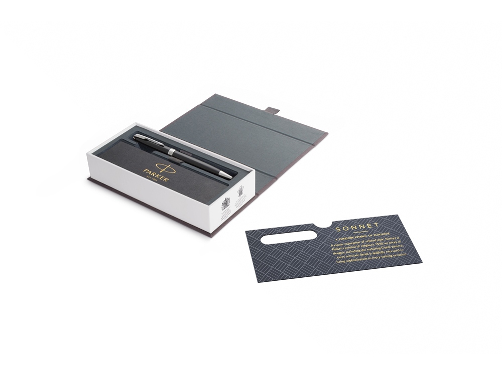Ручка шариковая Parker Sonnet Core Black Lacquer CT, черный/серебристый