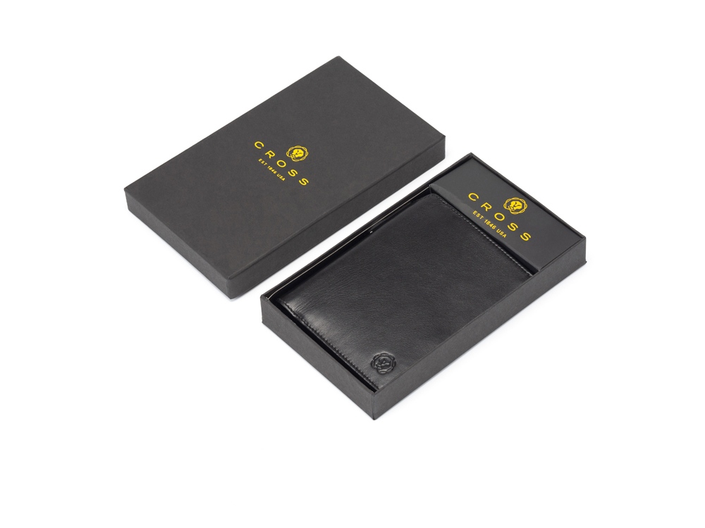 Бумажник для документов Cross Classics Black, с ручкой Cross, кожа наппа, гладкая, черный Бумажник для документов Cross Classics Black, с ручкой Cross, кожа наппа, гладкая, черный