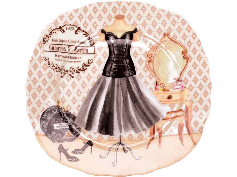 Набор из четырех десертных тарелок Высокая мода